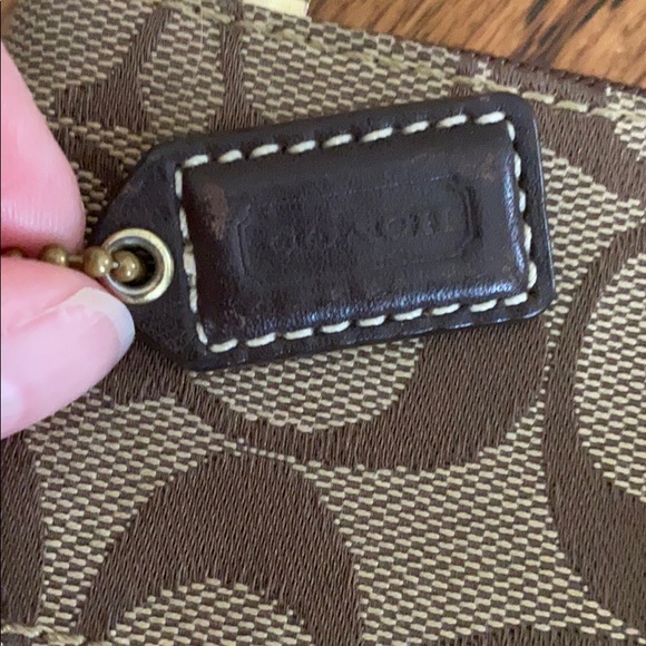 Coach Khaki & Mahogany Signature Skinny Wristlet - Picture 7 of 7